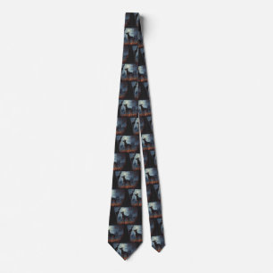 Doberman Halloween Scary Tie