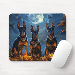 Doberman Halloween Spooky Mouse Pad