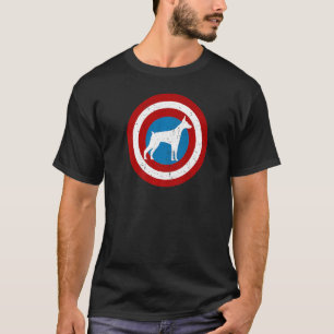 Doberman Hero Distressed Target T-Shirt