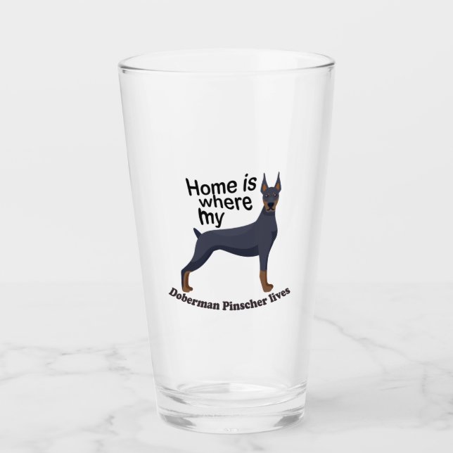 Doberman Home Glass (Front)