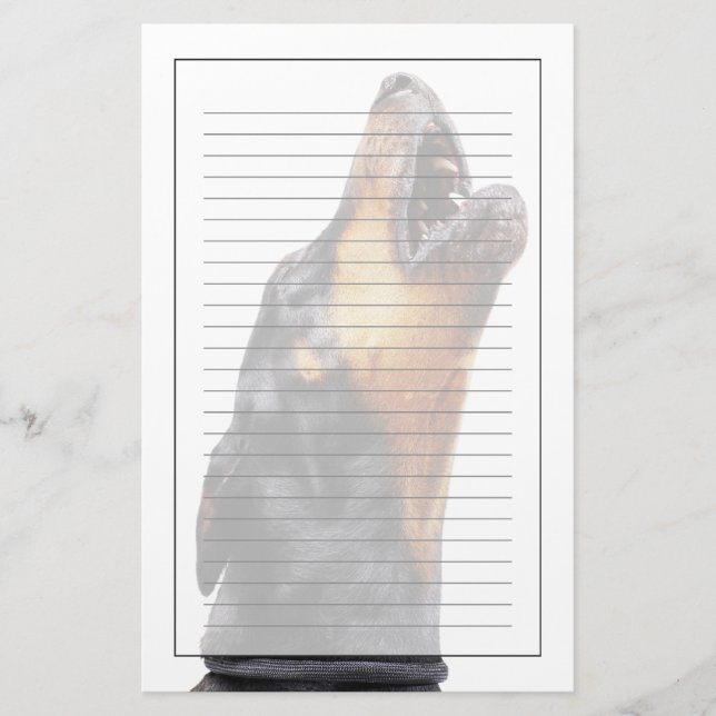 Doberman howling stationery (Front)