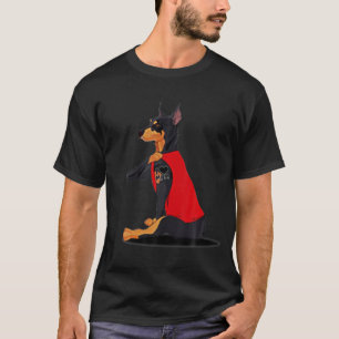 Doberman I Love Mom Tattooed Dog Mommy Mother Day T-Shirt
