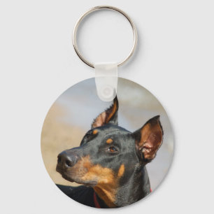 Doberman Keychain