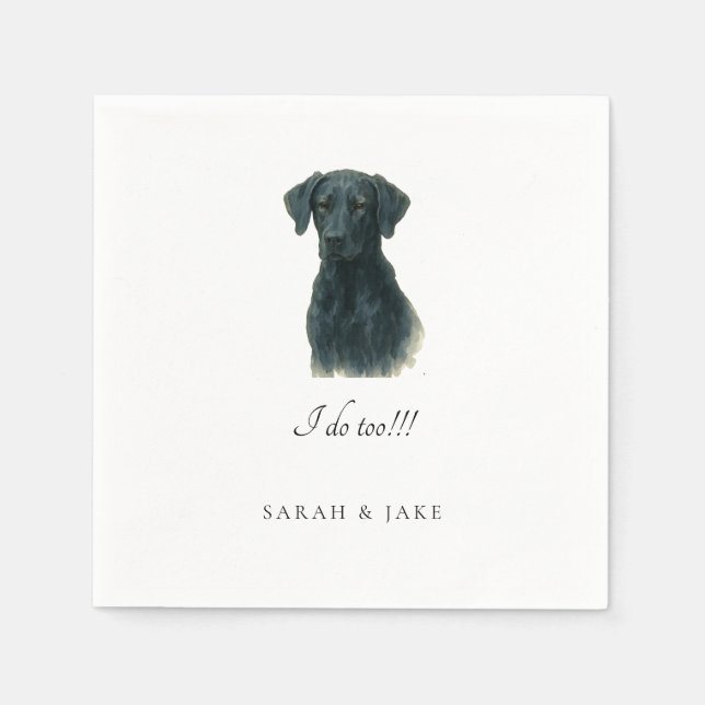 Doberman Lab III Custom Pet Wedding Napkins (Front)