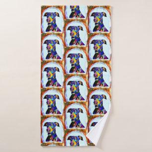 Doberman Love Bath Towel