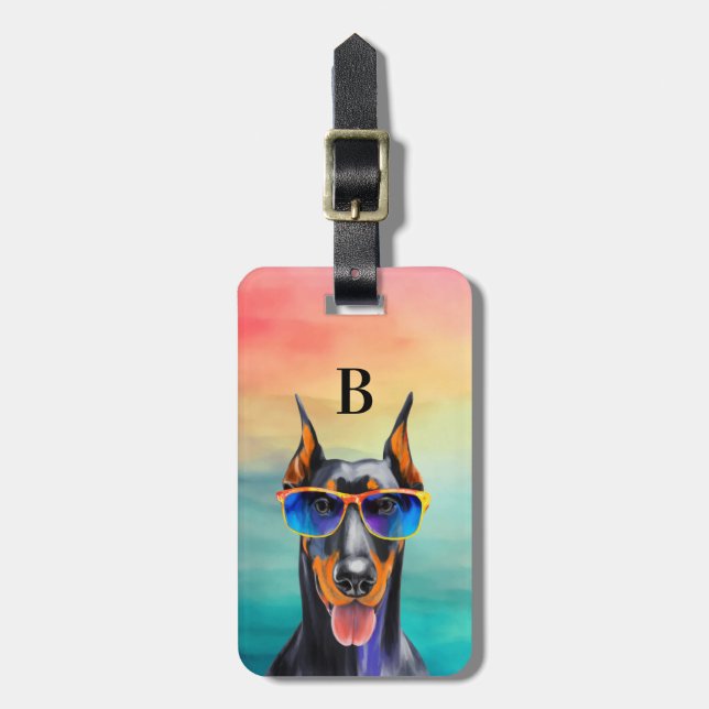 Doberman Luggage Tag (Front Vertical)