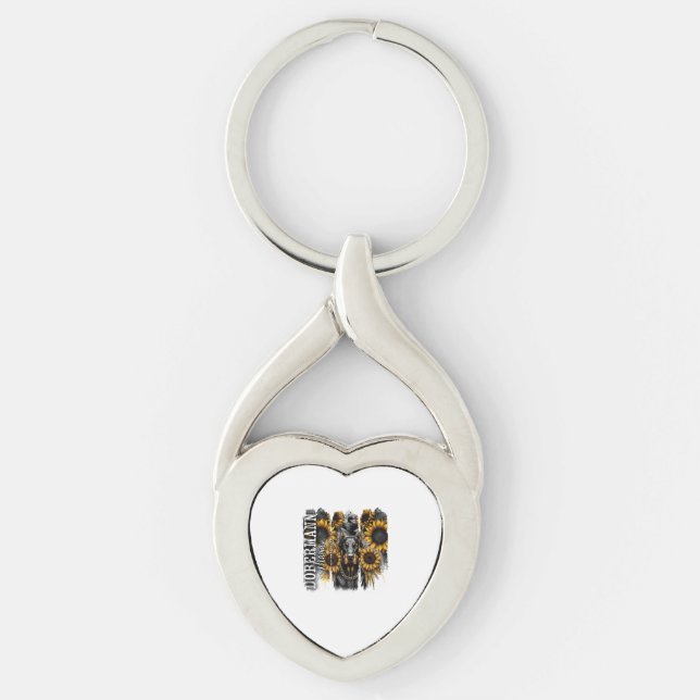 Doberman Mama Keychain (Front)