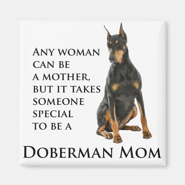 Doberman Maman Magnet (Devant)