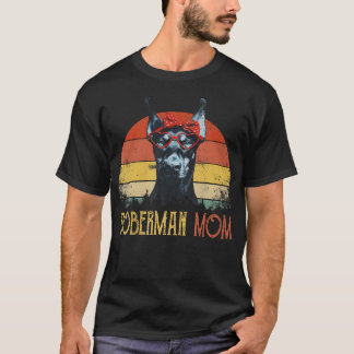 Doberman Mom Dog Retro Vintage T-Shirt