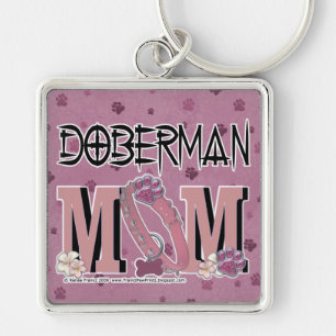 Doberman MOM Keychain