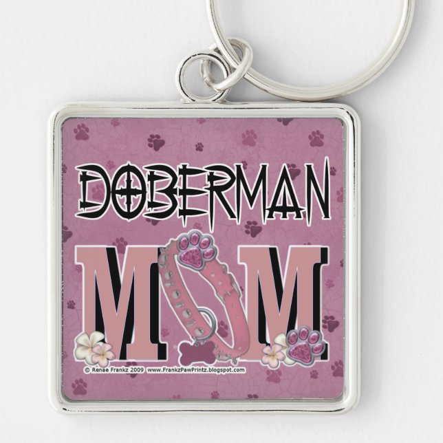 Doberman MOM Keychain (Front)