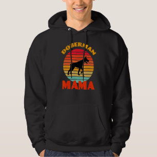 Doberman Mom Mama Mother's Day Dog Retro Hoodie