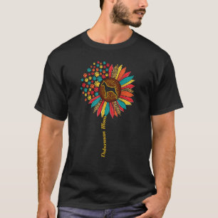 Doberman Mom Sunflower Dog Paw Colourful Dog T-Shirt