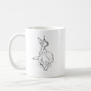 Doberman Mug – Minimalist Dog Coffee Mug