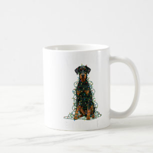 Doberman Nscher Christmas I'm Fine Everything Is F Coffee Mug