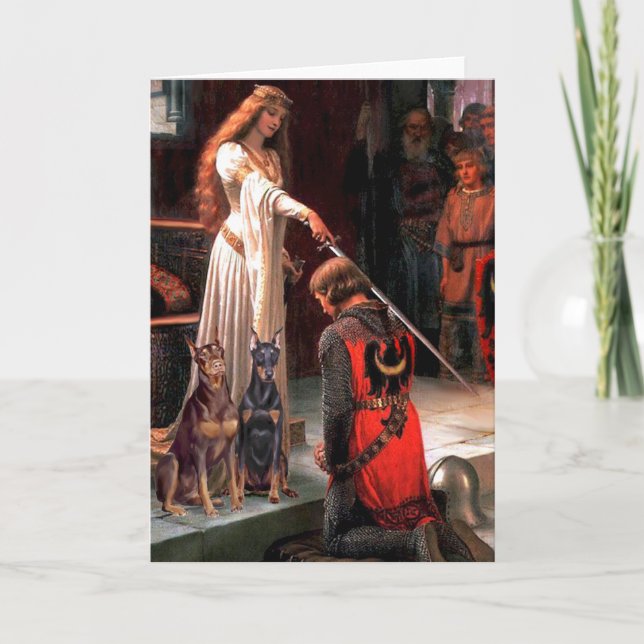 Doberman Pair - The Accolade Card (Front)