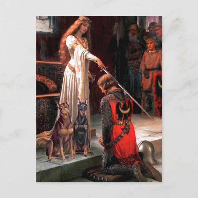 Doberman Pair - The Accolade Postcard (Front)