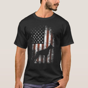 Doberman Pinscher American Flag Patriotic T-Shirt