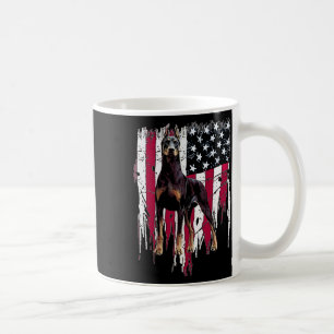 Doberman Pinscher American Flag Usa Awesome Coffee Mug