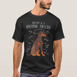 Doberman Pinscher Anatomy Cute Pet Dog Mom Dog Da T-Shirt