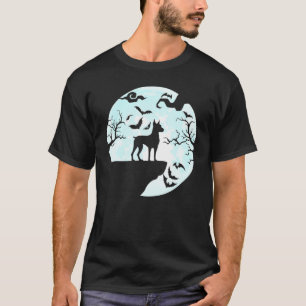 Doberman Pinscher And Moon Halloween Doberman T-Shirt