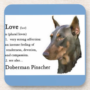 Doberman Pinscher Art Love Is... Coaster