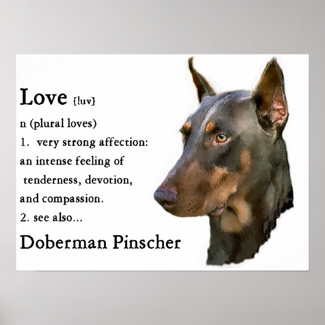 Doberman Pinscher Art Print (Front)