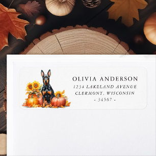 Doberman Pinscher Autumn Pumpkin