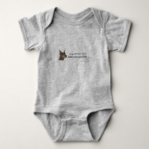 doberman pinscher baby bodysuit