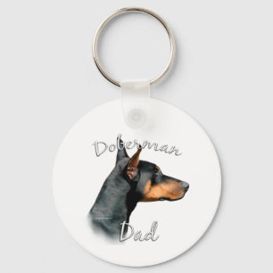 Doberman Pinscher (blk) Dad 2 Keychain