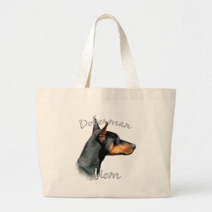 Doberman Pinscher (blk) Mom 2 Large Tote Bag