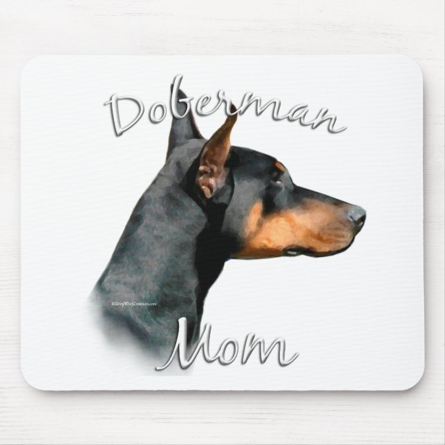 Doberman Pinscher (blk) Mom 2 Mouse Pad (Front)