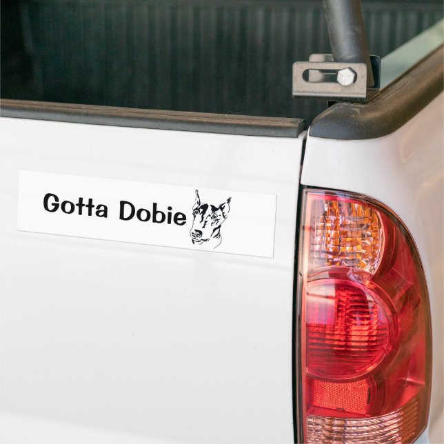 Doberman Pinscher Bumper Sticker (On Truck)