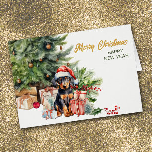 Doberman Pinscher Chien chiot Noël