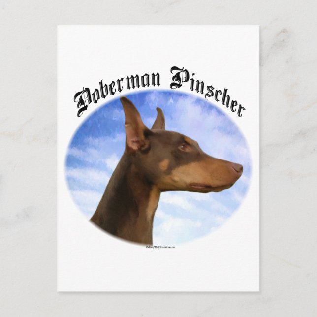 Doberman Pinscher Clouds Postcard (Front)