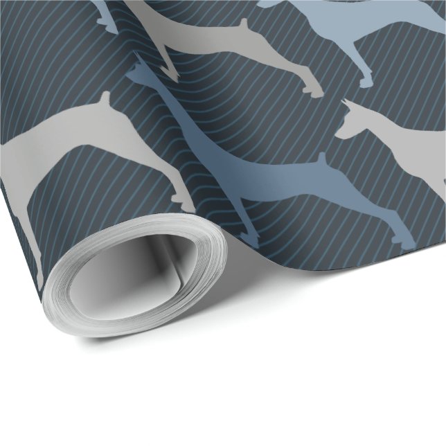 Doberman Pinscher - Cropped & Docked Wrapping Paper (Roll Corner)