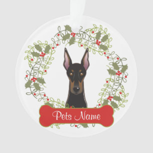 Doberman Pinscher Customizable Ornament