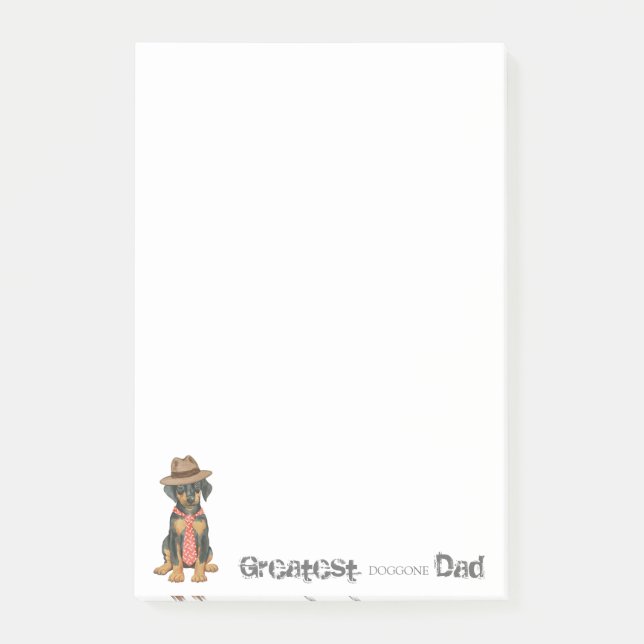Doberman Pinscher Dad Post-it Notes (Front)