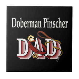 Doberman Pinscher Dad Tile