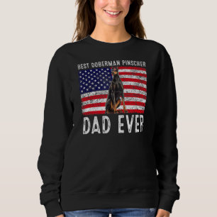 Doberman Pinscher Dad Usa American Flag Dog Owner Sweatshirt