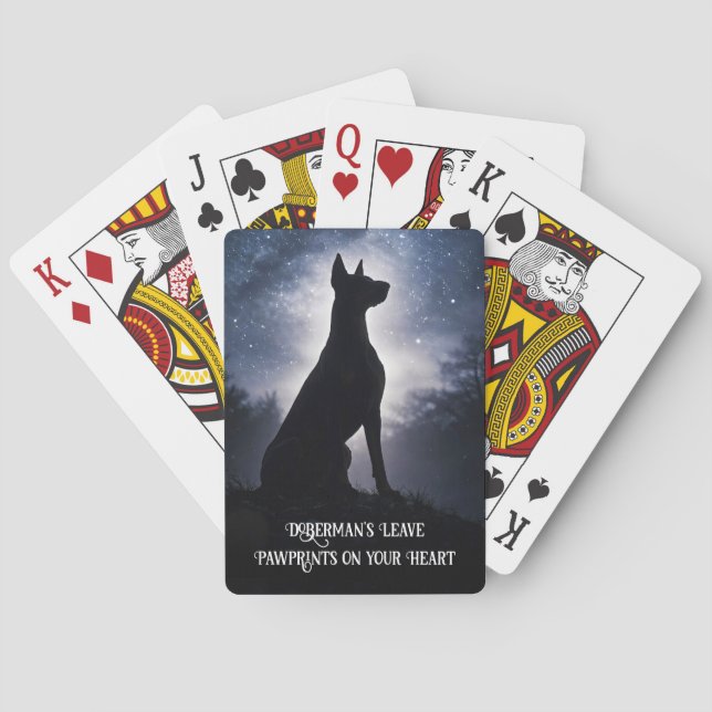Doberman Pinscher Dobie Games Playing Cards (Back)