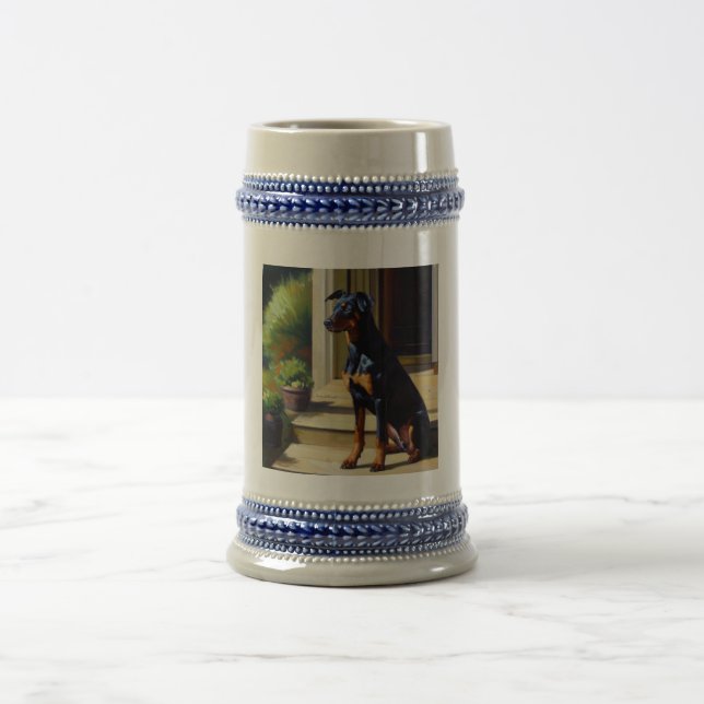 Doberman Pinscher Dog Beer Stein (Center)