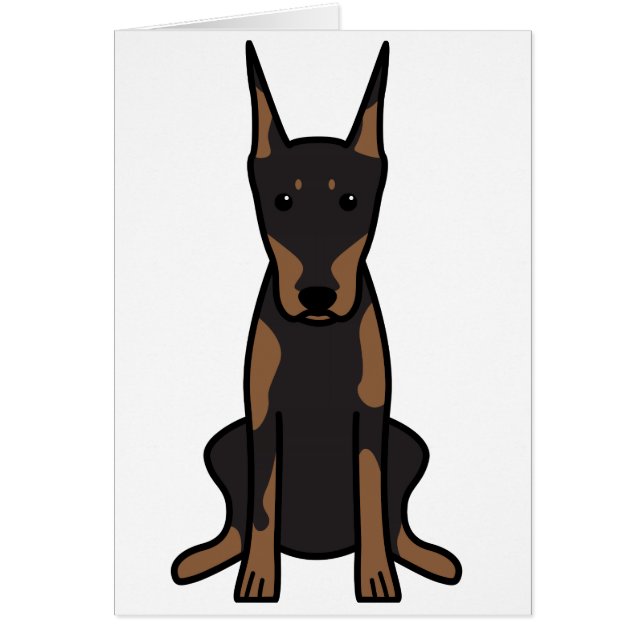 Doberman Pinscher Dog Cartoon (Front)