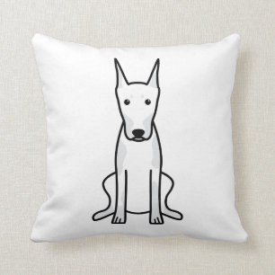 Doberman Pinscher Dog Cartoon Throw Pillow