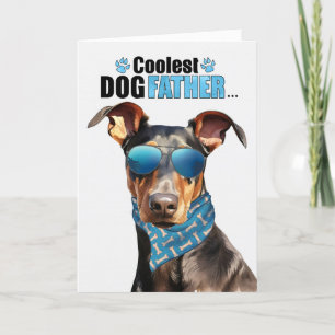 Doberman Pinscher Dog Coolest Dad Father's Day Holiday Card