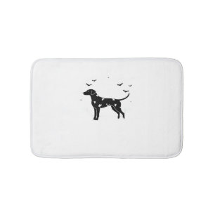 Doberman Pinscher Dog – Halloween Moon Silhouette  Bath Mat
