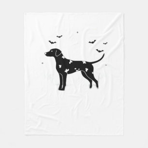 Doberman Pinscher Dog – Halloween Moon Silhouette Fleece Blanket