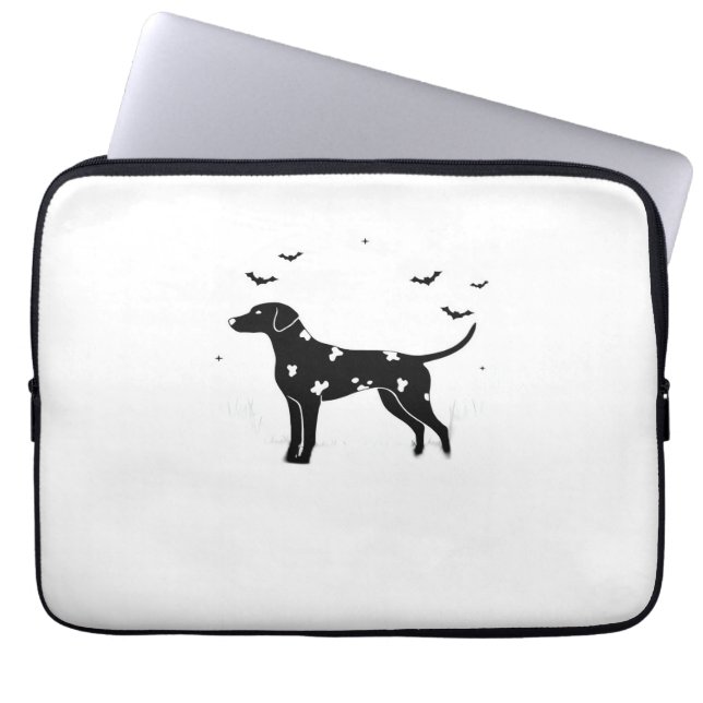 Doberman Pinscher Dog – Halloween Moon Silhouette  Laptop Sleeve (Front)