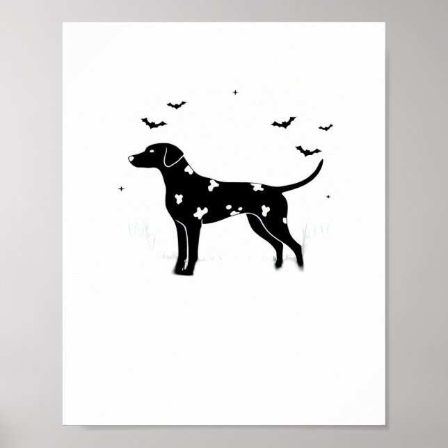Doberman Pinscher Dog – Halloween Moon Silhouette  Poster (Front)