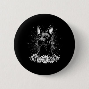 Doberman Pinscher Dog Lover Retro Style Tattoo _1 2 Inch Round Button